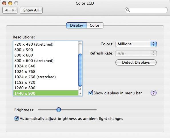 Mac OS X Screenshot